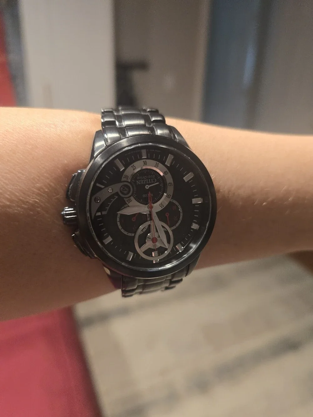 Citizen Eco-Drive Men’s Black Stainless Steel Chronograph Watch